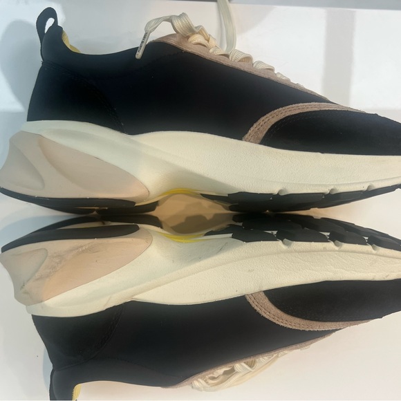 Tory Burch Black and Beige Sneakers with Yellow Highlights - Picture 5 of 9